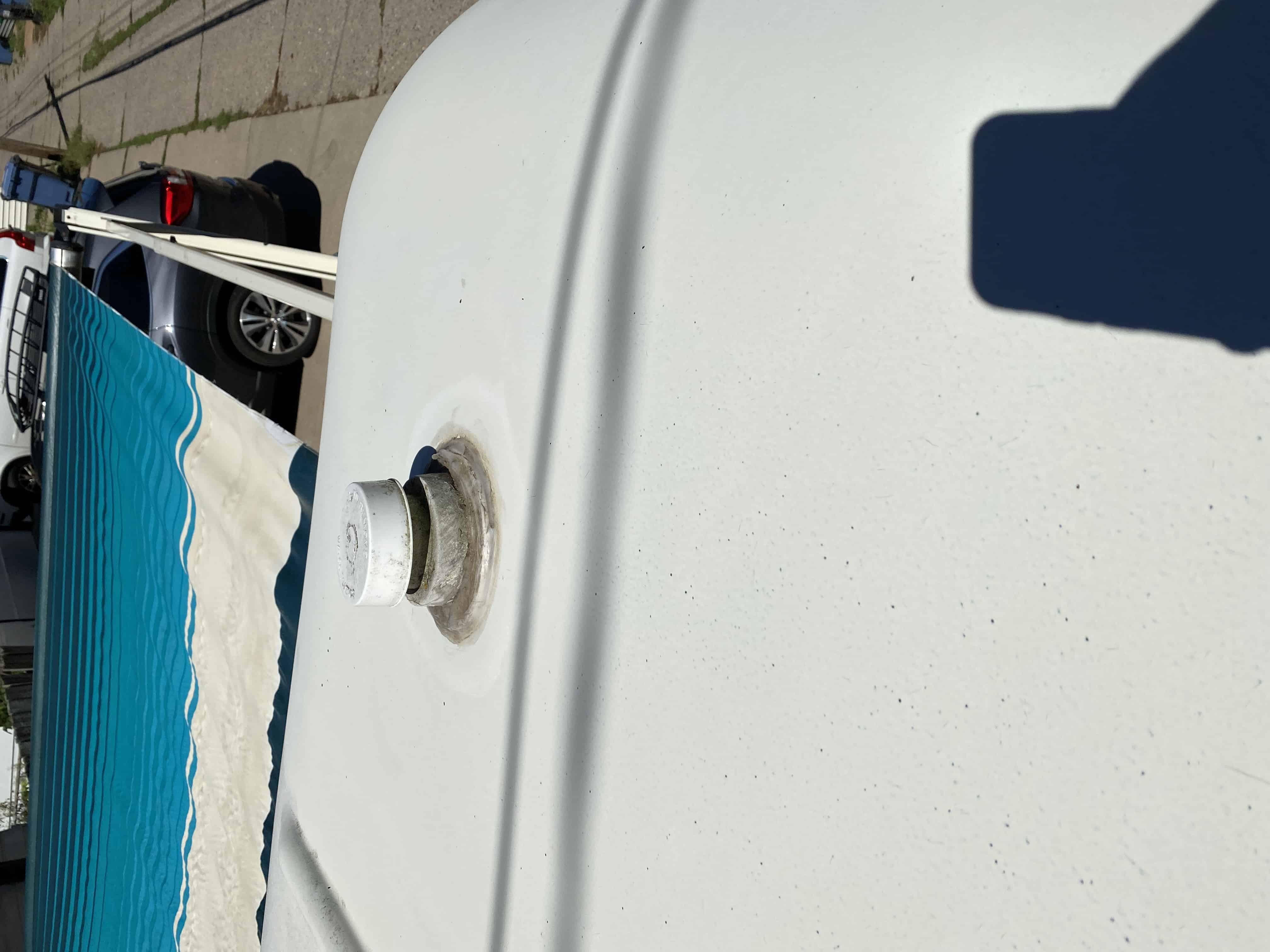 small holes in roof how to repair Fiberglass RV